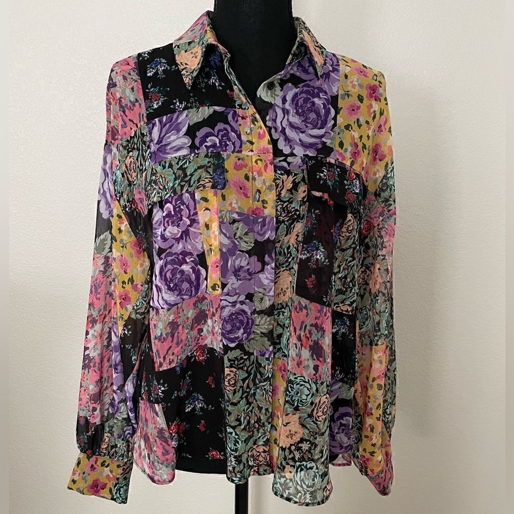 NWT Zara Floral Print Shirt